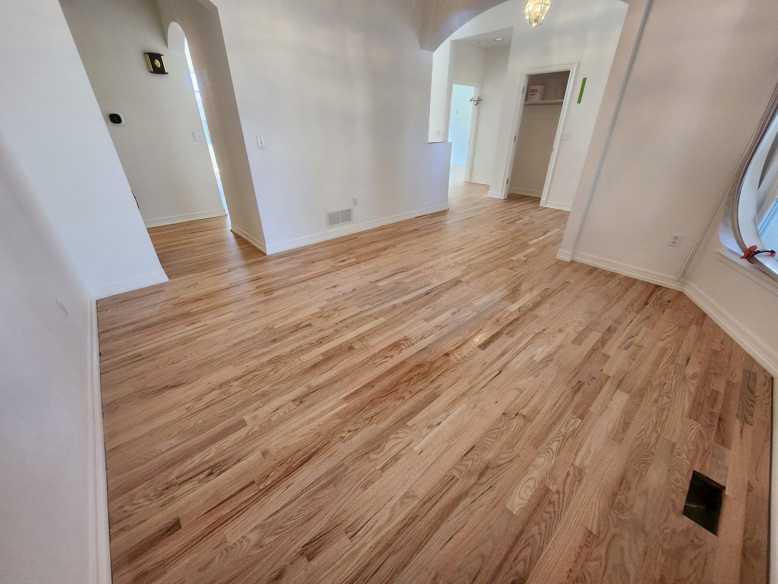 Red oak hardwood flooring installation in longmont home