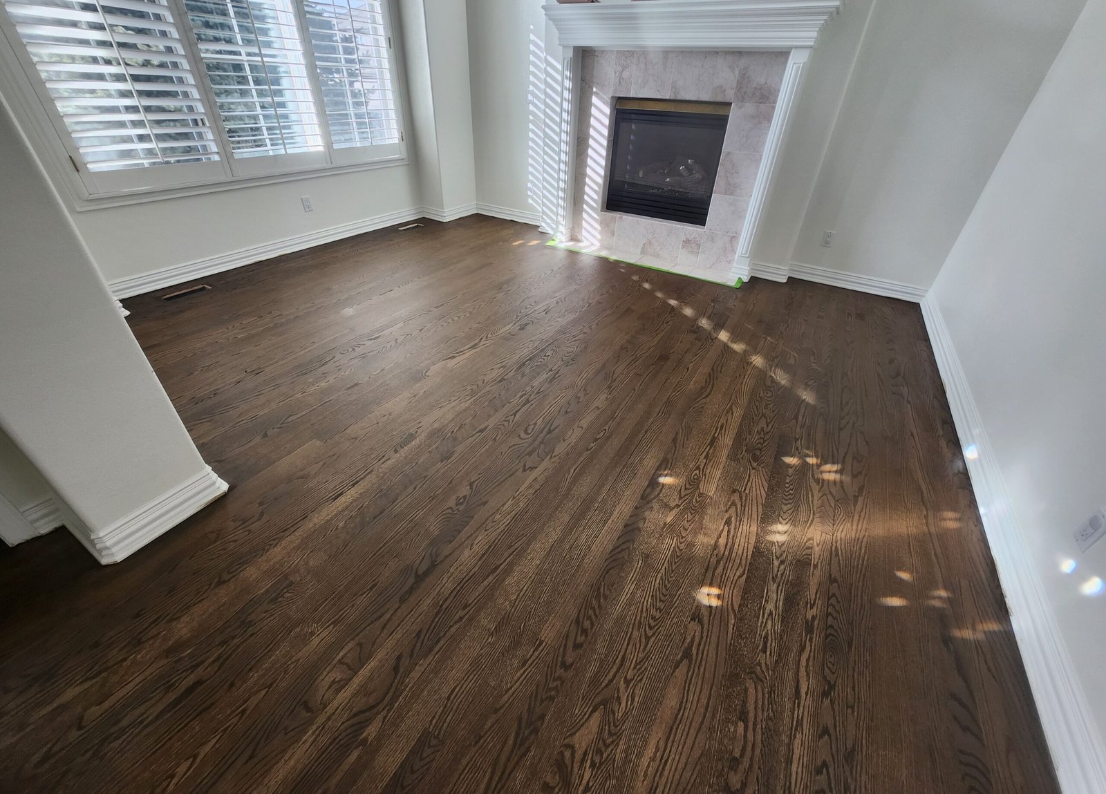 White oak hardwood flooring installation in longmont home