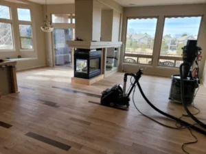 Wood floor installation