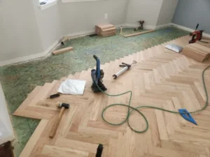 Wood floor installation